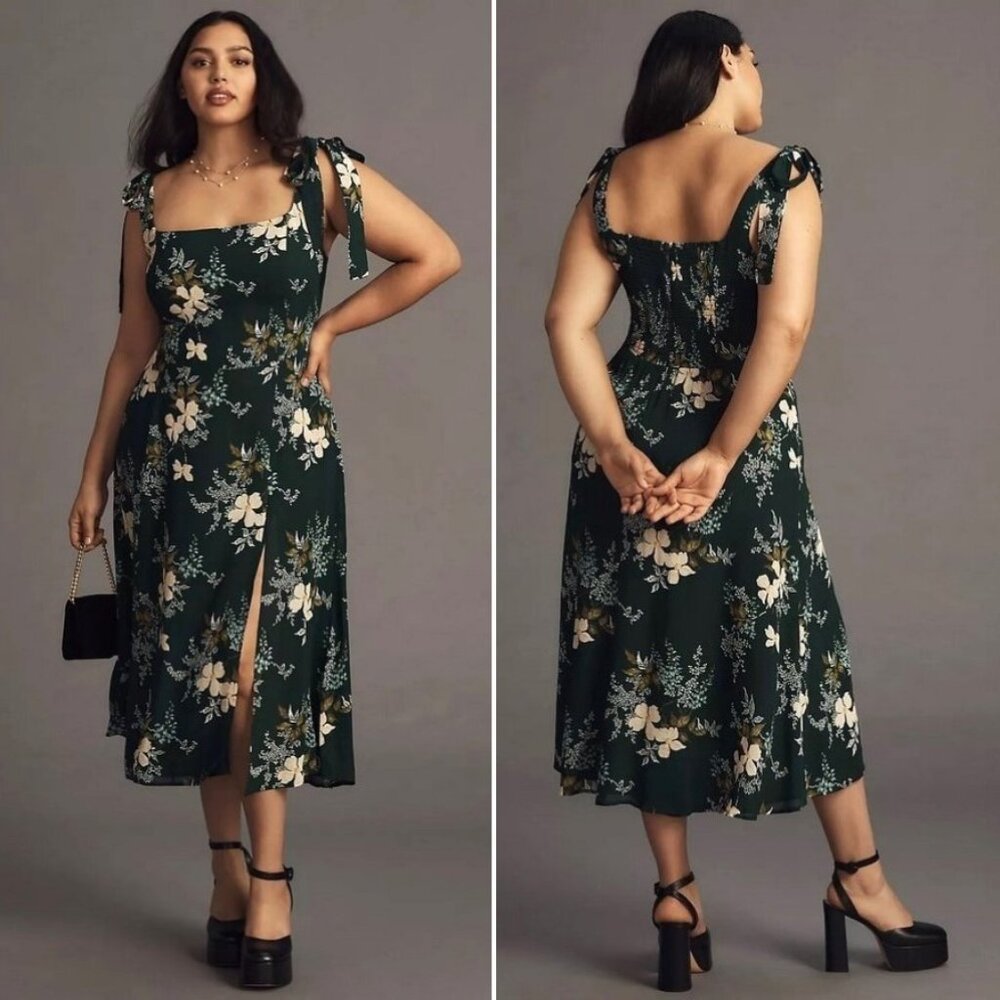 ✨ NEW Reformation Twilight Dress in Portia Green 18 - Picture 3 of 11